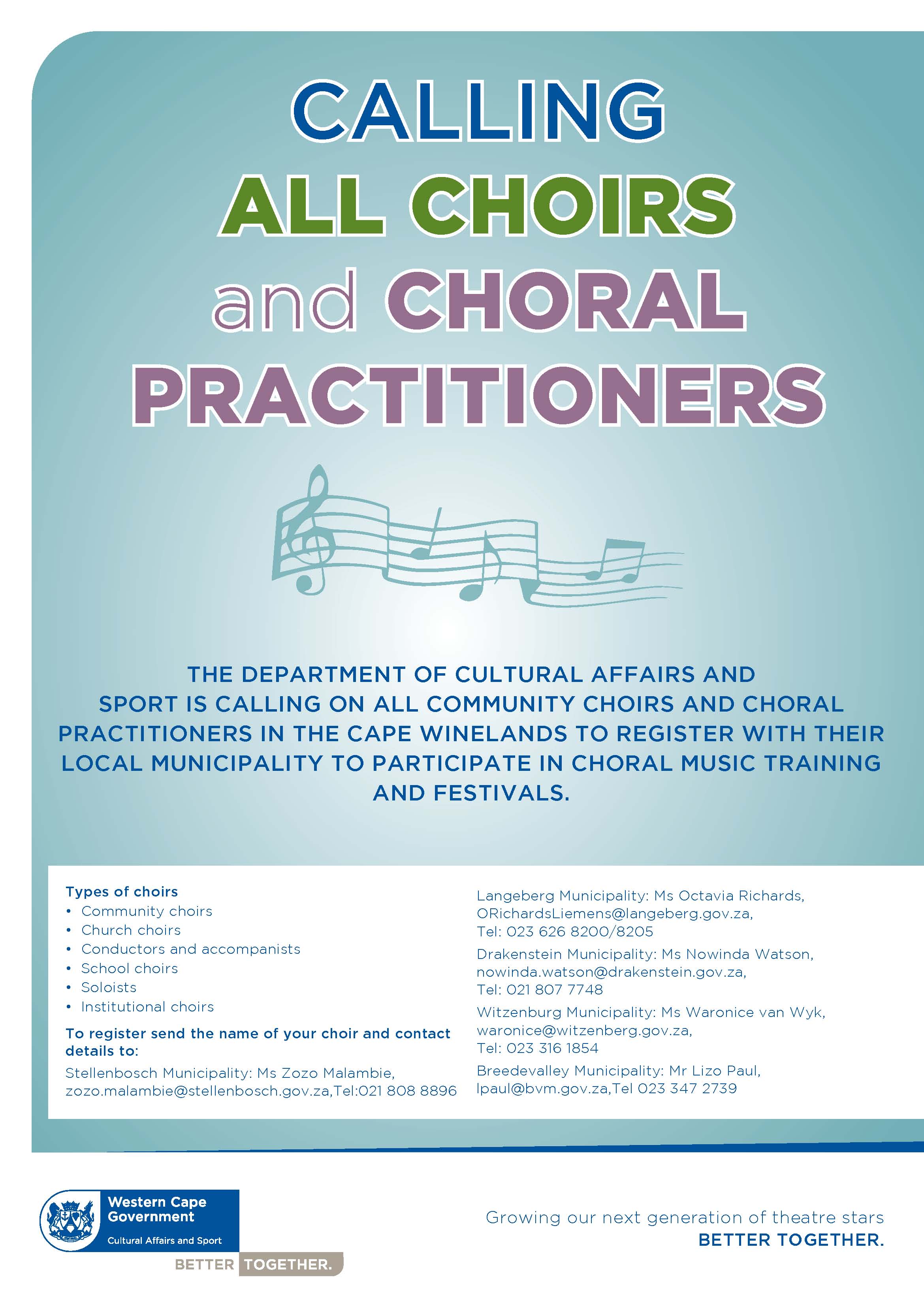 CHOIRS AND CHORAL PRACTITIONERS Page 1